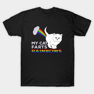 My Cat Farts Rainbows - Funny Cat Fart Rainbow T-Shirt